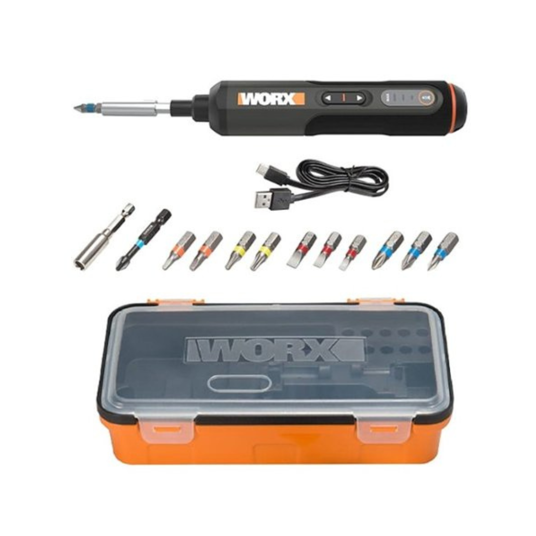 Worx Tools 4V 3-Speed 1/4" Cordless Screwdriver w/ Storage Box