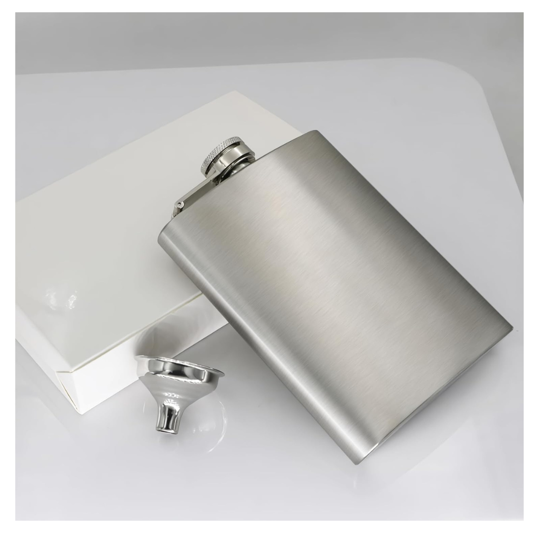 Stainless Steel Brushed Whiskey Flask