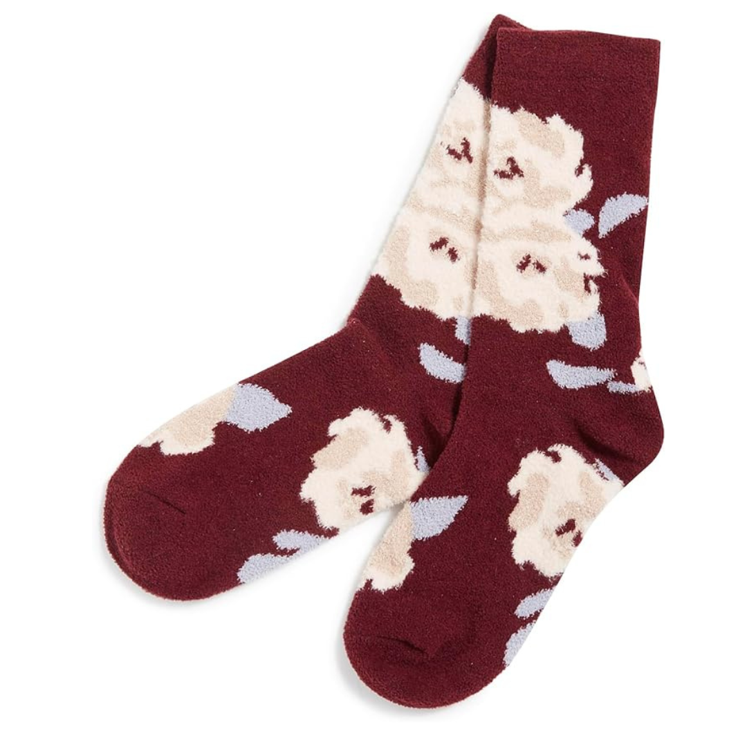 Vera Bradley Blooms And Branches Cozy Socks With Gift Box