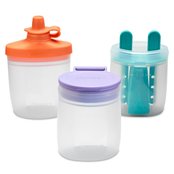 6-Piece Pyrex Littles Silicone Baby / Toddler Feeding Set