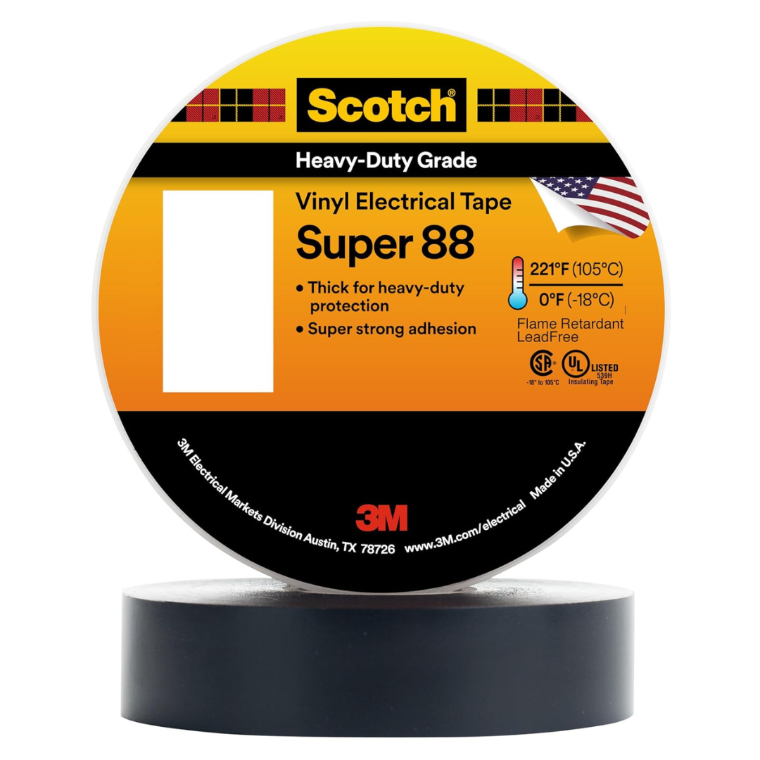 108' 3M Scotch Super 88 Vinyl Electrical Tape (Black)