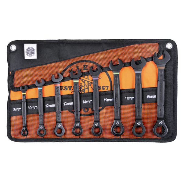 8-Piece Klein Tools Set Ratchet Wrench (Metric)