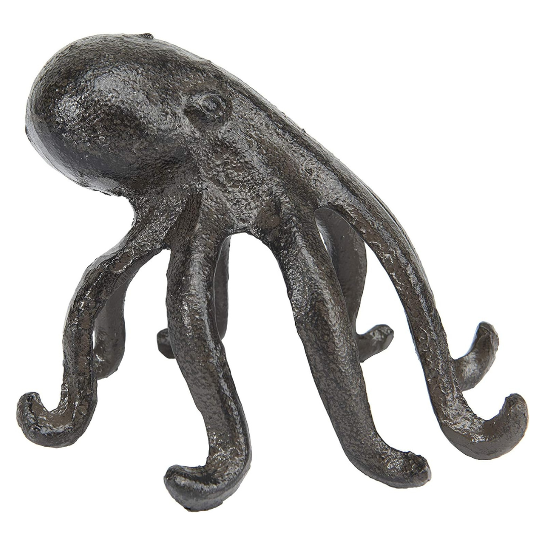 Creative Co-Op Eclectic Cast Iron Octopus Figurine Phone/Tablet Holder