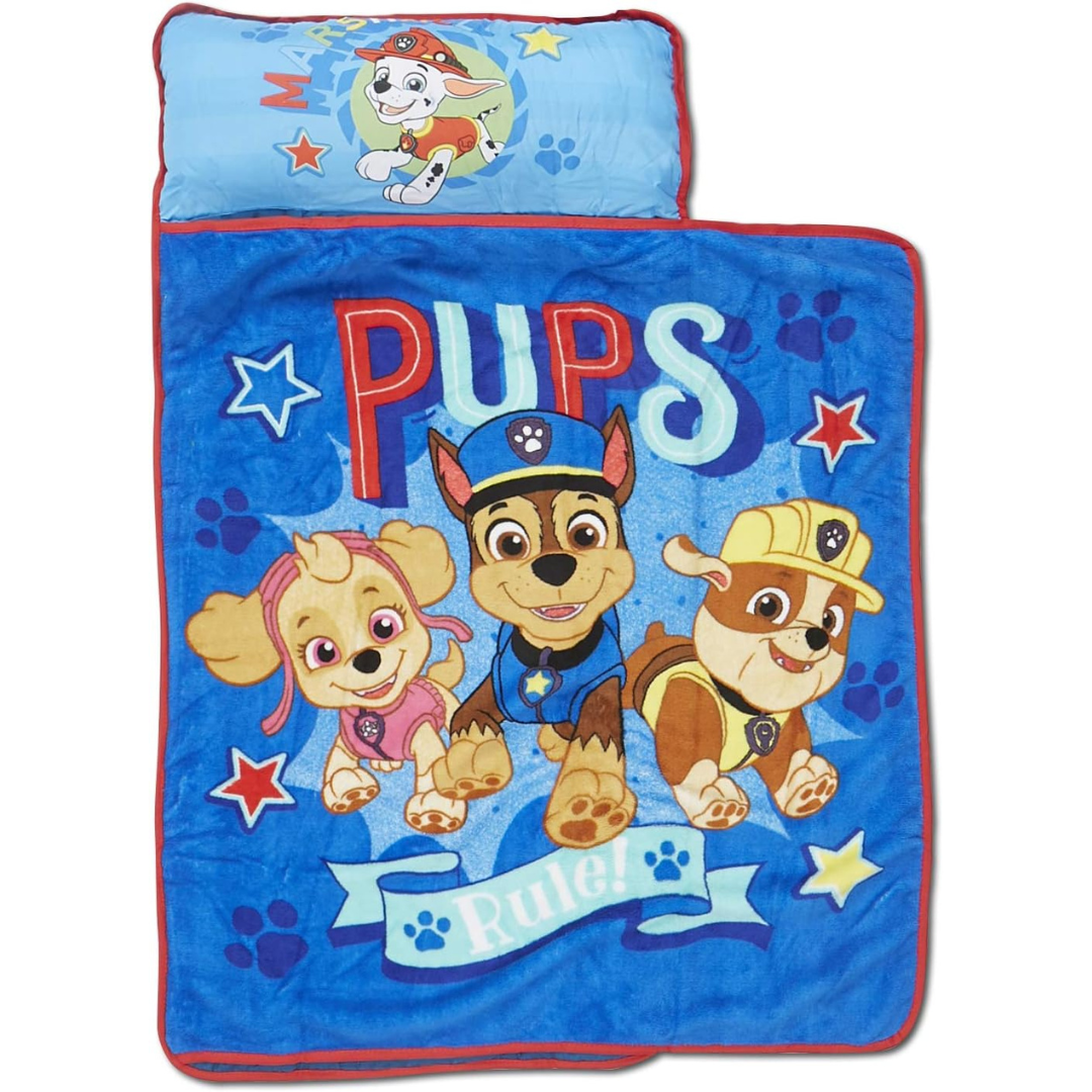 Paw Patrol We’re A Team Toddler Nap-Mat Set – Includes Pillow and Plush Blanket