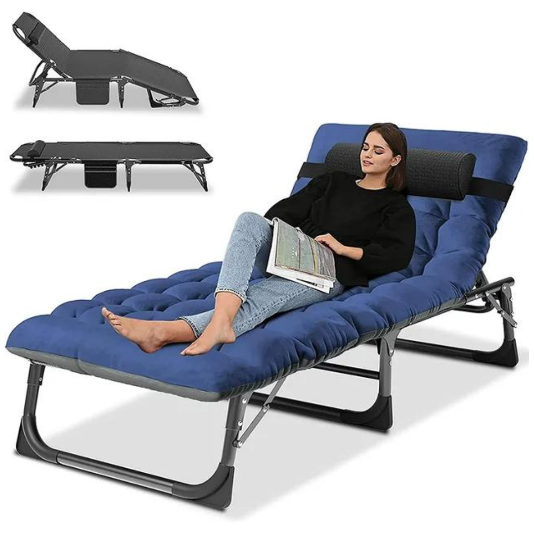 Slsy 5-Position Adjustable Folding Outdoor Reclining Lounge Chair