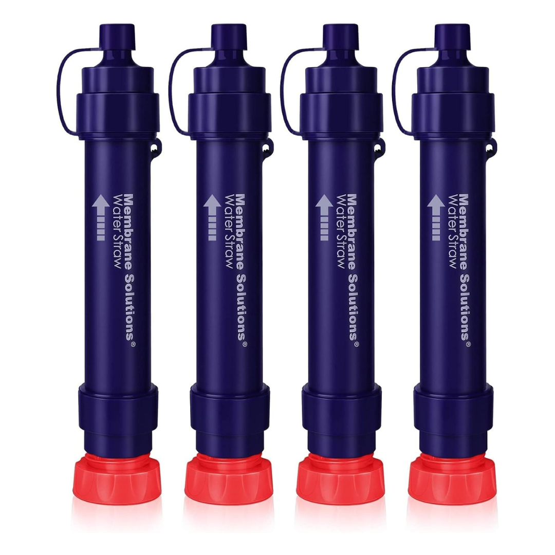 4-Pack Membrane Solutions 0.1 Micron Straw Water Filter