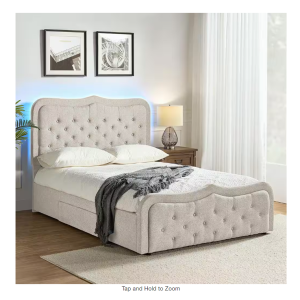 Jayden Creation Delia Classic Button-Tufted Storage Bed