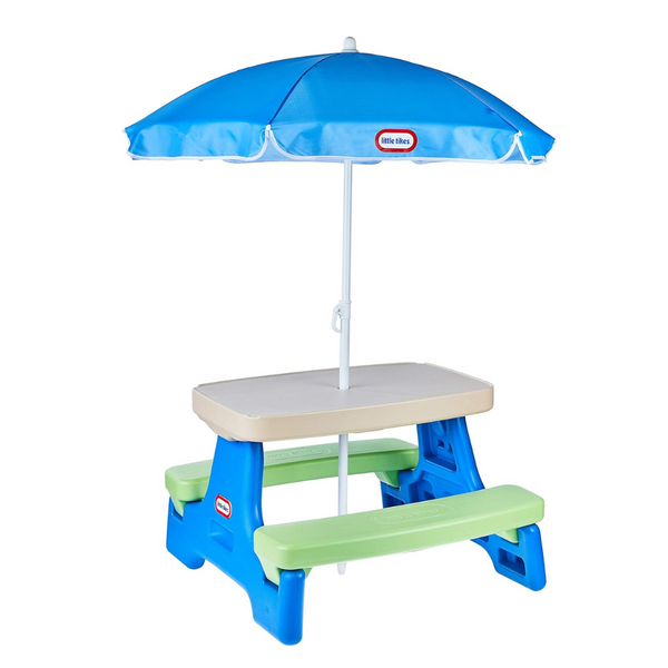 Little Tikes Easy Store Jr. Picnic Table with Umbrella