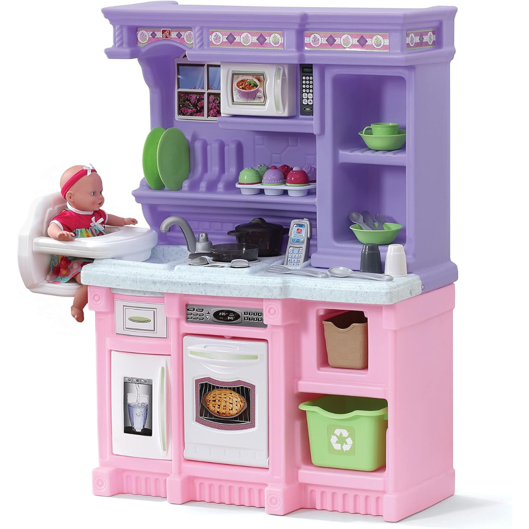 Step2 Little Baker’s Kitchen Interactive Playset with Sounds 30 Piece Toy Accessories