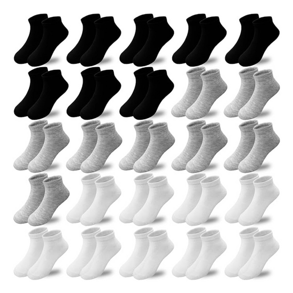 25 Pairs Kids' Sport Ankle Athletic Socks