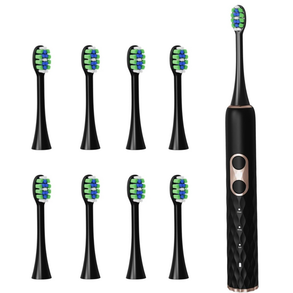 Jimbobo Sonic Electric Rechargeable Toothbrushes with 8 Brush Heads