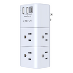 USB Outlet Extender Surge Protector with 6 AC Outlets & 3 USB Ports