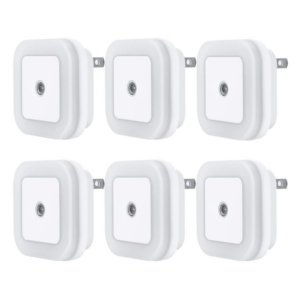 6-Pack Uigos LED Night Light Lamp with Smart Sensor Dusk to Dawn