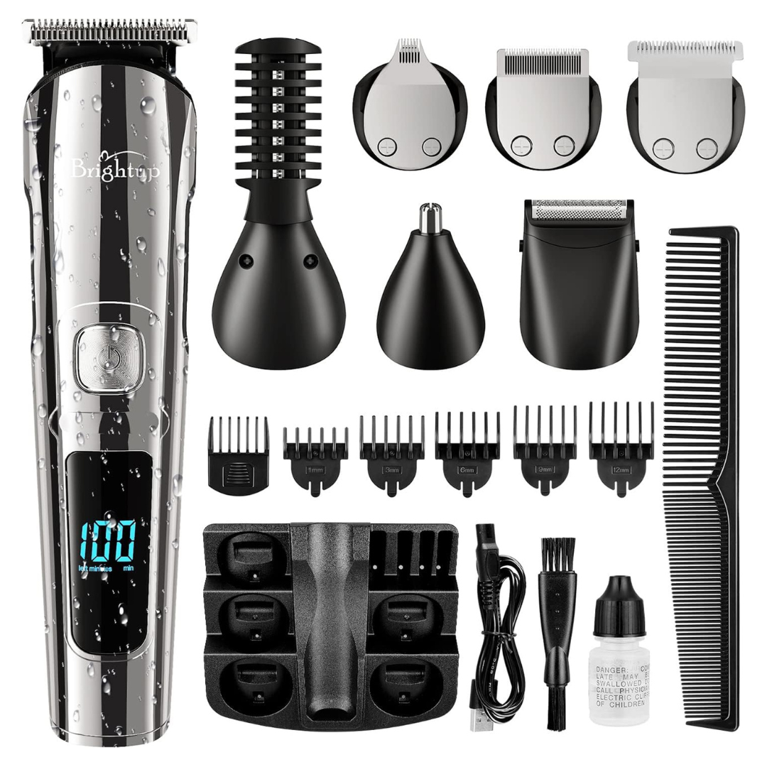 19-Piece Men's Cordless USB Rechargeable All in 1 Grooming Kit