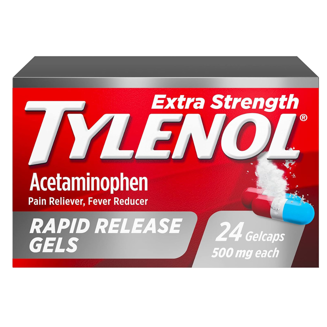 24-Count Tylenol Extra Strength Acetaminophen Rapid Release Gelcaps