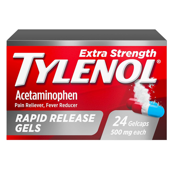 24-Count Tylenol Extra Strength Acetaminophen Rapid Release Gelcaps