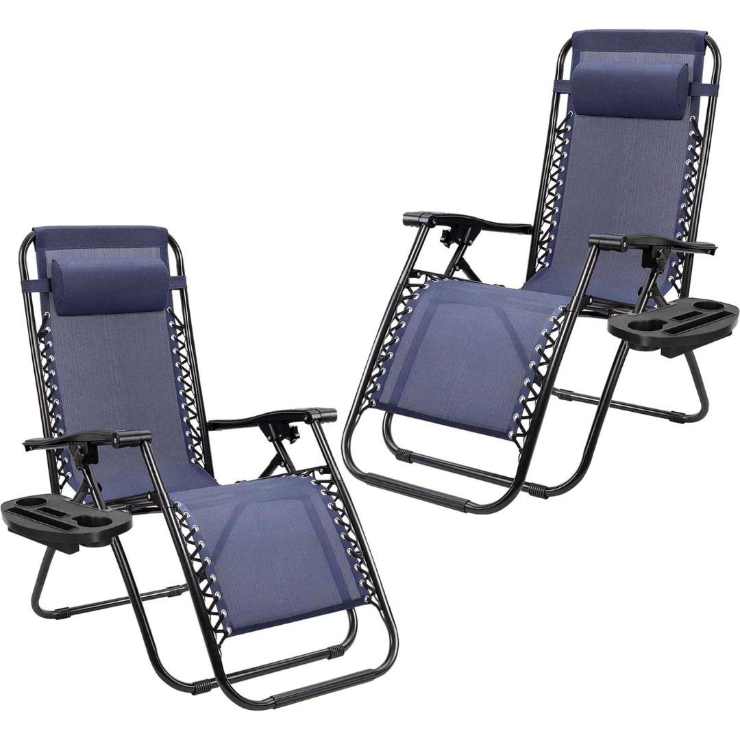 2-Pack Zero Gravity Outdoor Recliner Chair