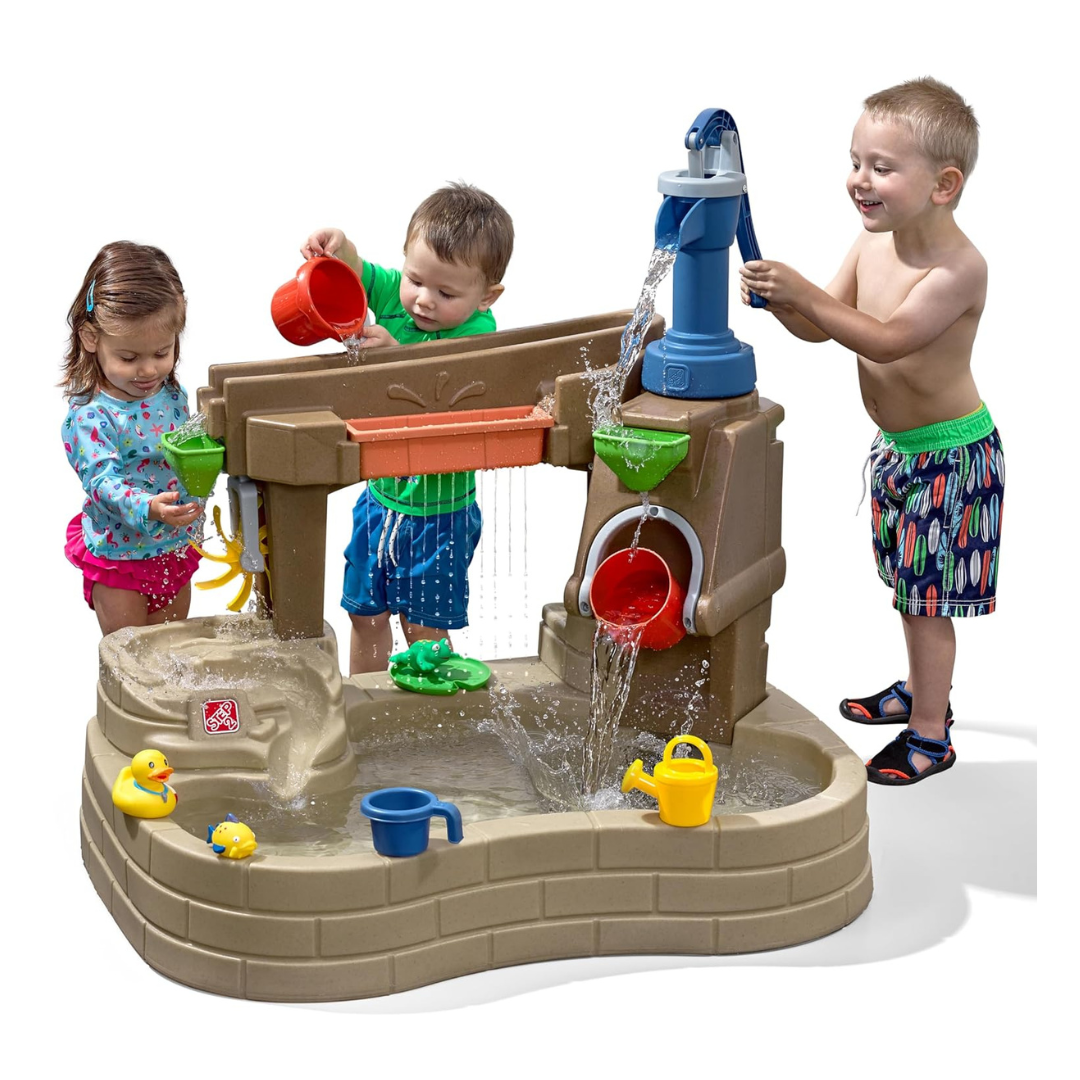 Step 2 Pump & Splash Discovery Pond Water Table, Outdoor Kids Water Sensory Table Pool
