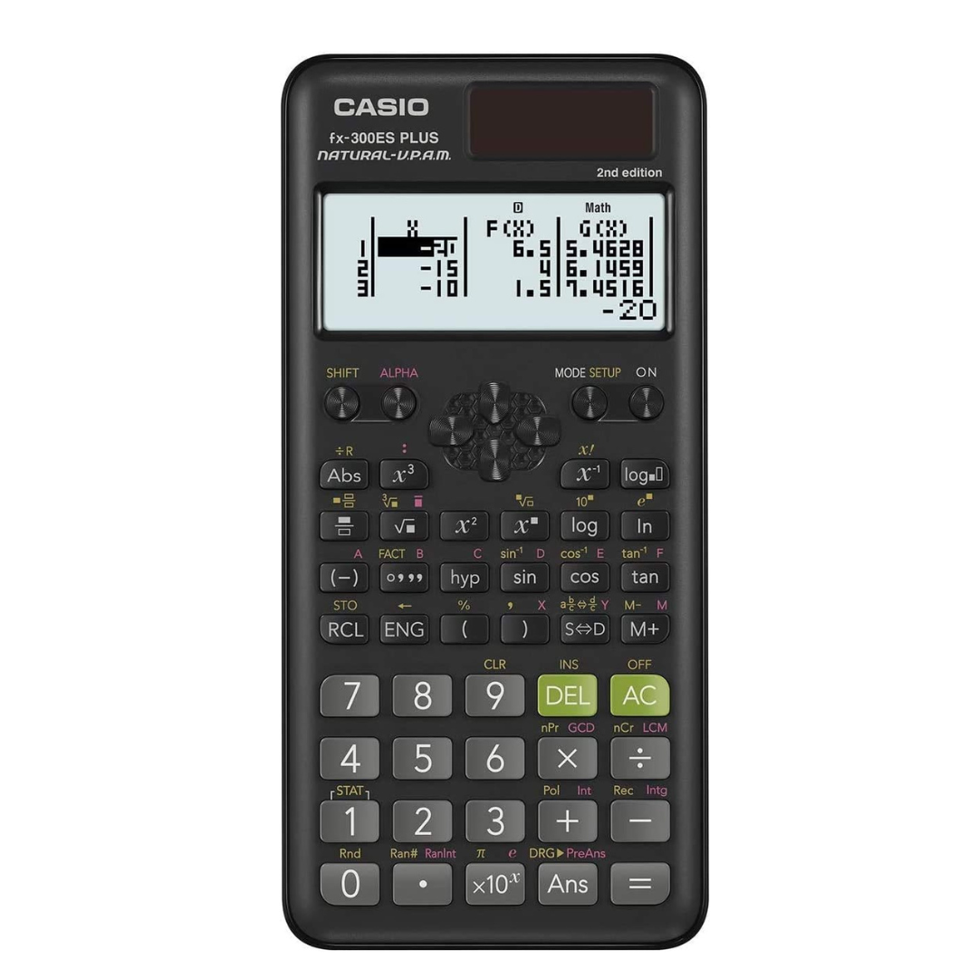 Casio fx-300ES PLUS Standard Scientific Calculator (2nd Edition, Black)