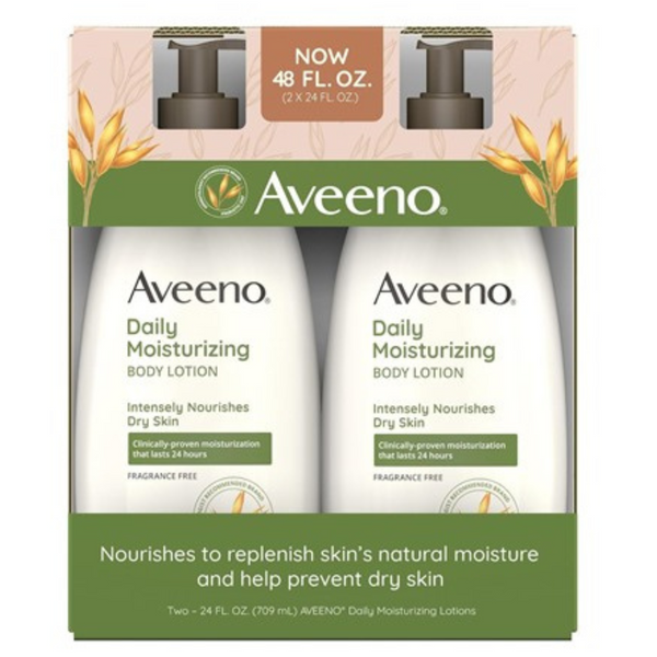 2-Pack Aveeno Daily Moisturizing Body Lotion (18 Fl Oz)