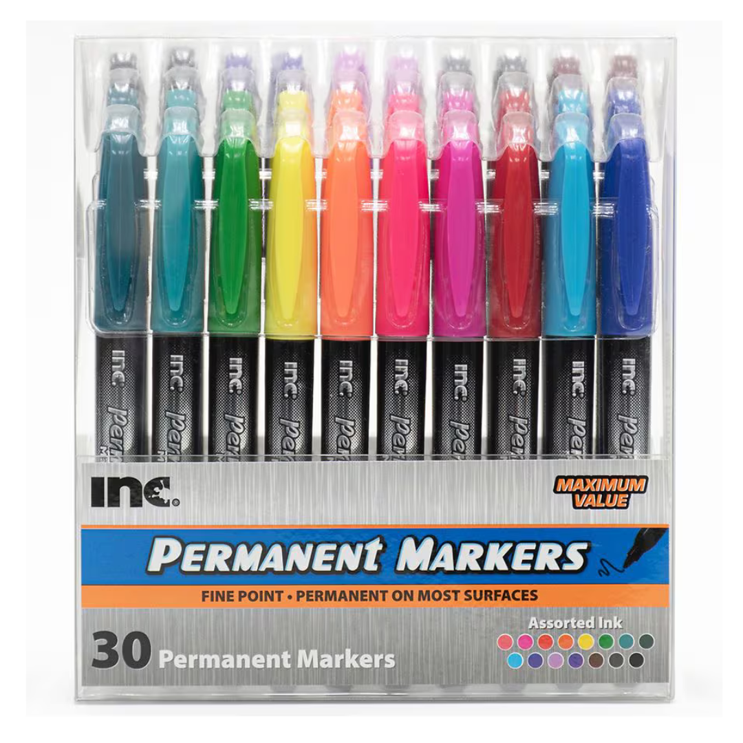 Office & School Supplies: 30-Ct Inc Permanent Markers