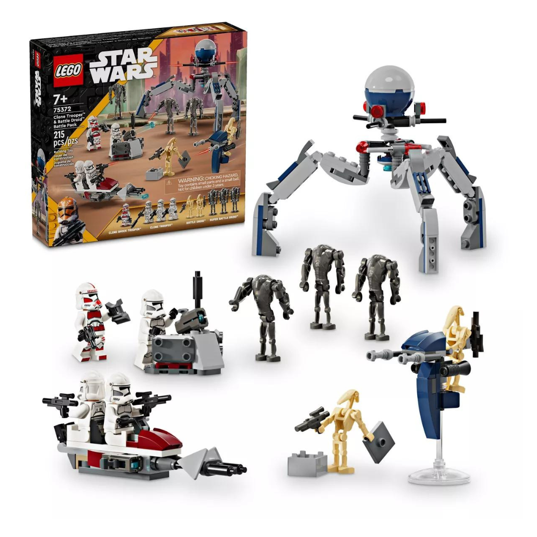 215-Piece LEGO Star Wars Clone Trooper & Battle Droid Battle Pack Building Set