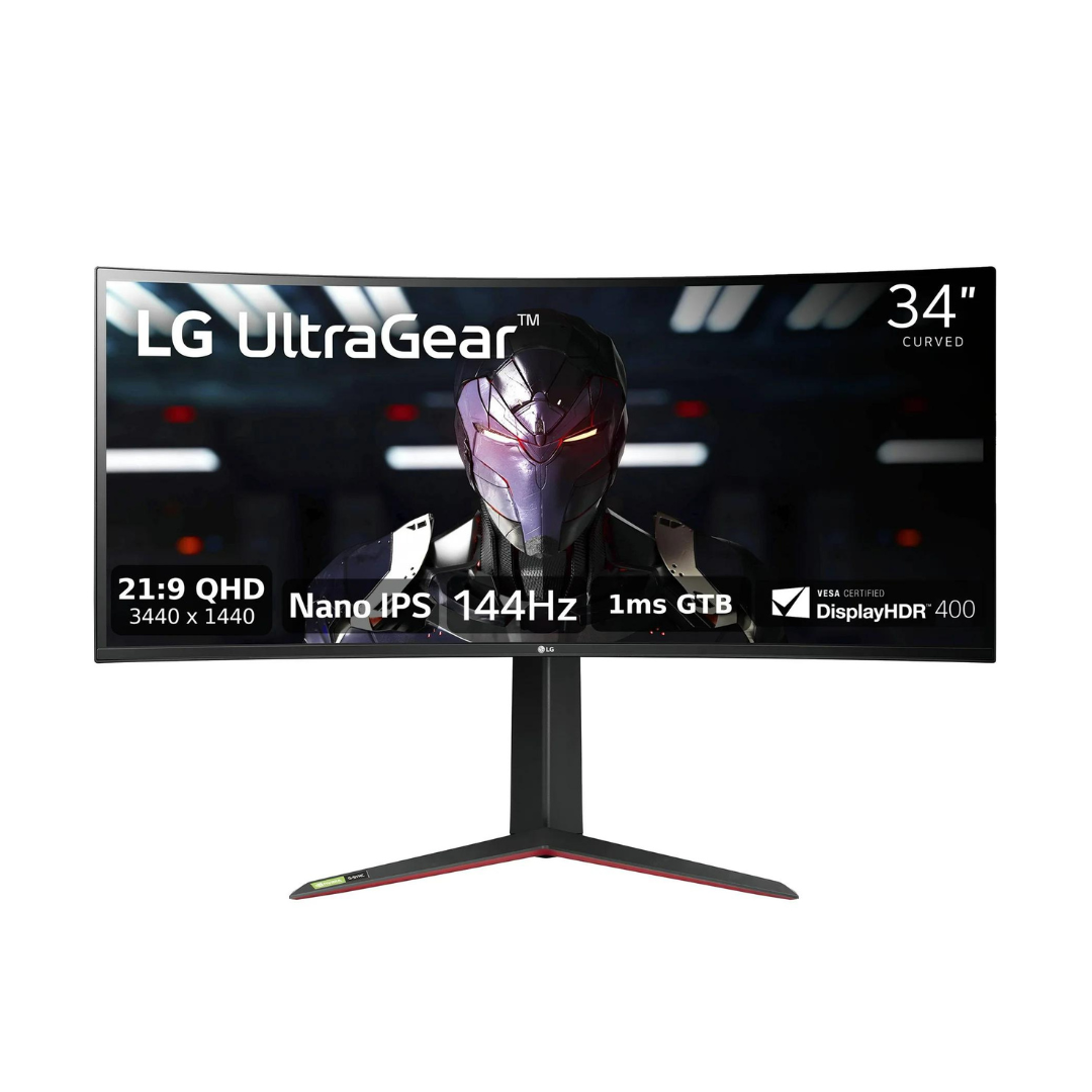 LG UltraGear 34" Curved QHD 144Hz HDR IPS LED FreeSync Gaming Monitor