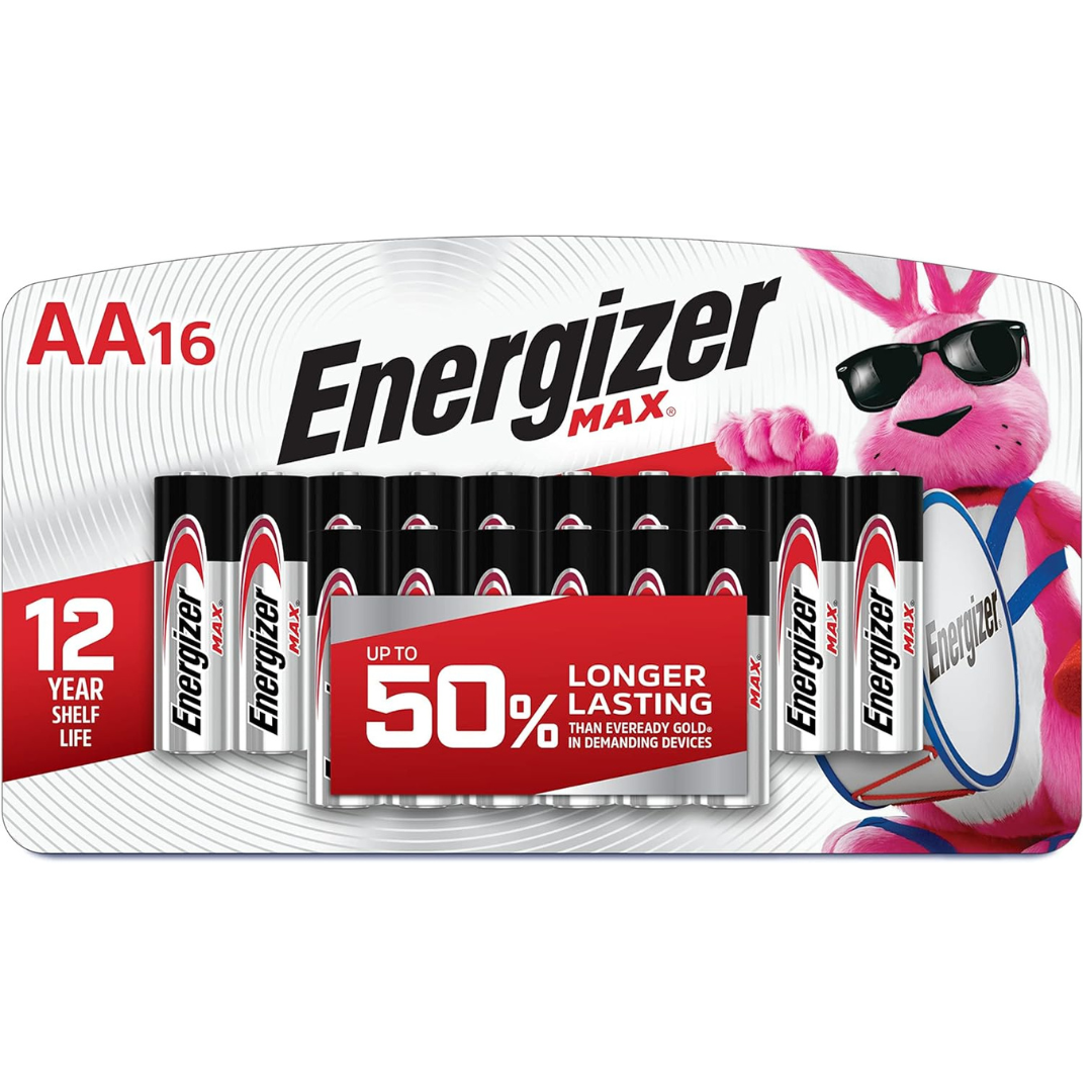 16-Pack Energizer MAX AA Batteries Double A Alkaline Batteries