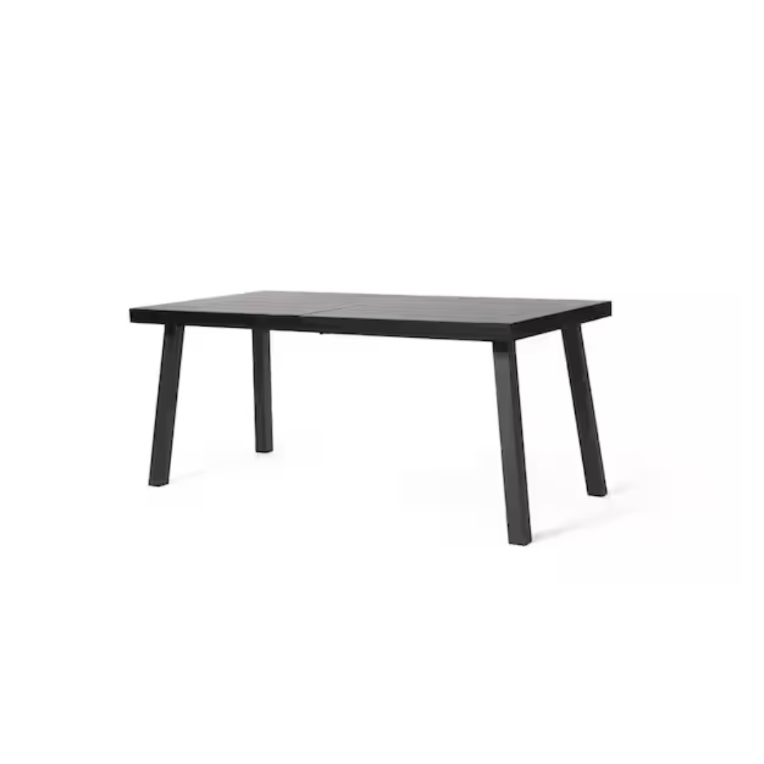 Noble House Southview Black Dining Table (Acacia Wood / Iron)