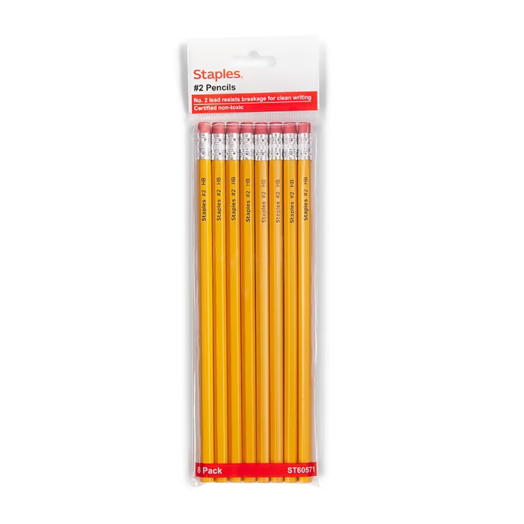 School Supplies: 8-Pack Staples Wooden Pencils