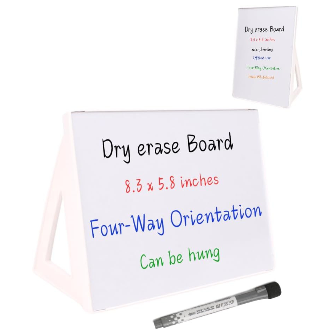 Small Dry Erase Board with Stand and Marker