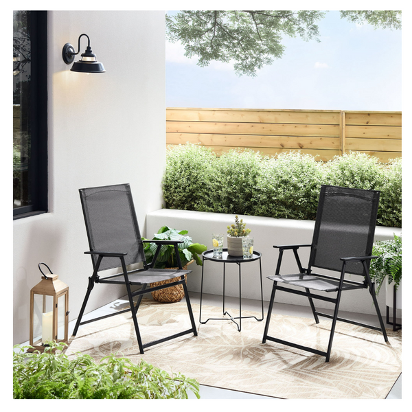 Mainstays Greyson 3-Piece Steel & Sling Folding Patio Bistro Set