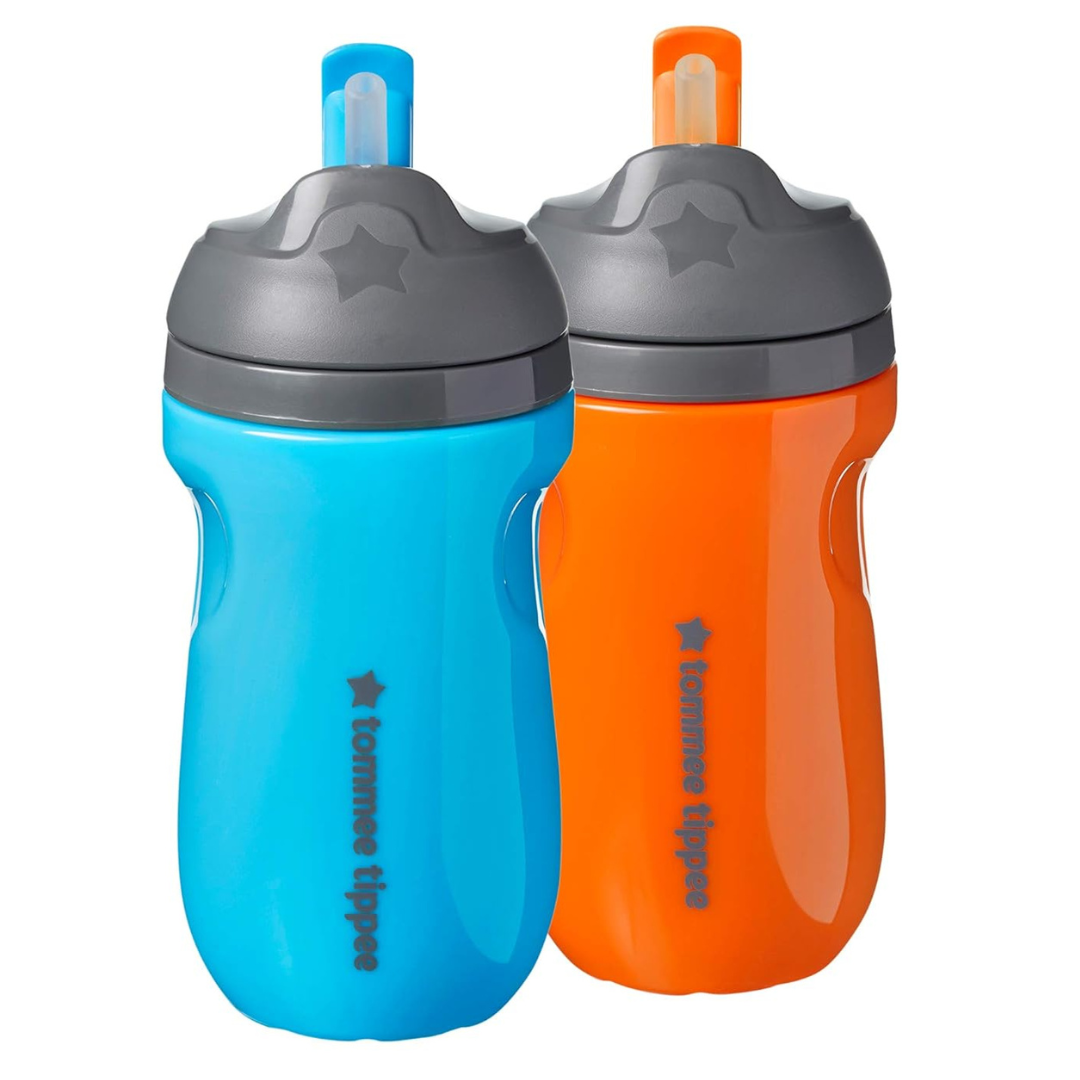 Tommee Tippee Insulated Straw Cup for Toddlers, Spill-Proof, 9oz (2-Count)