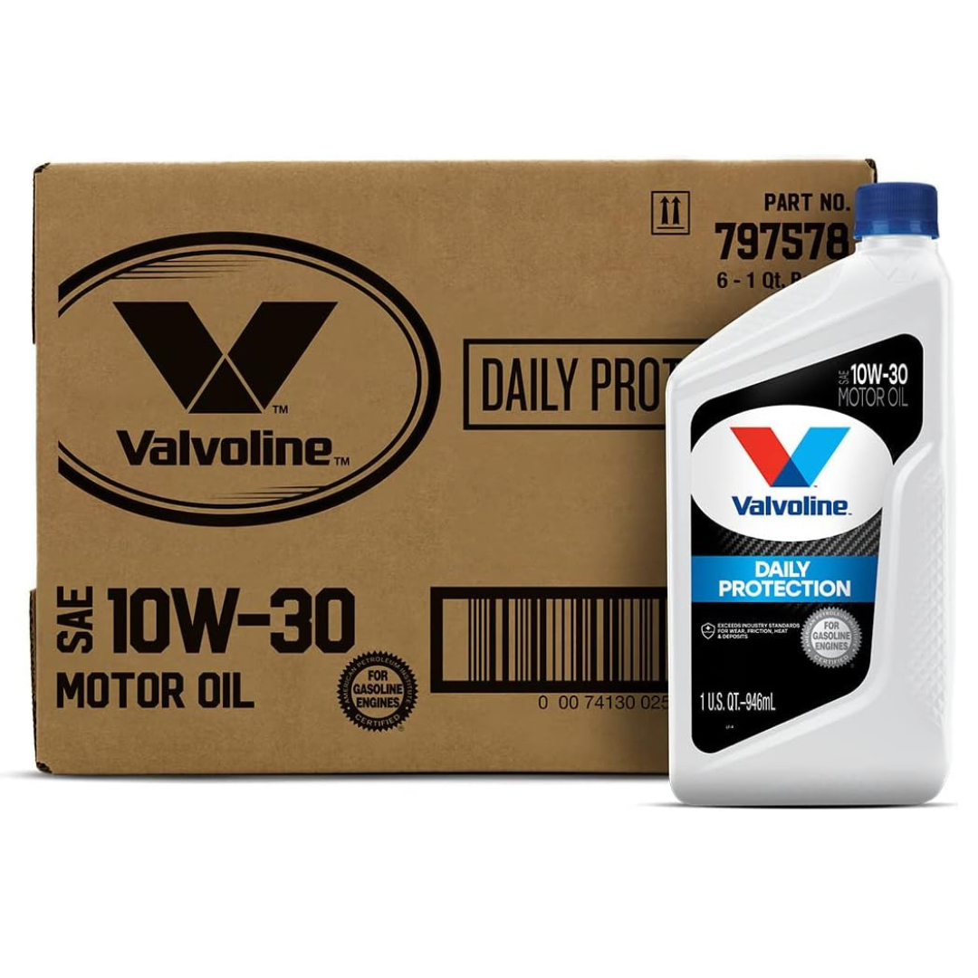 Case of 6 Valvoline Daily Protection 10W-30 Conventional Motor Oil