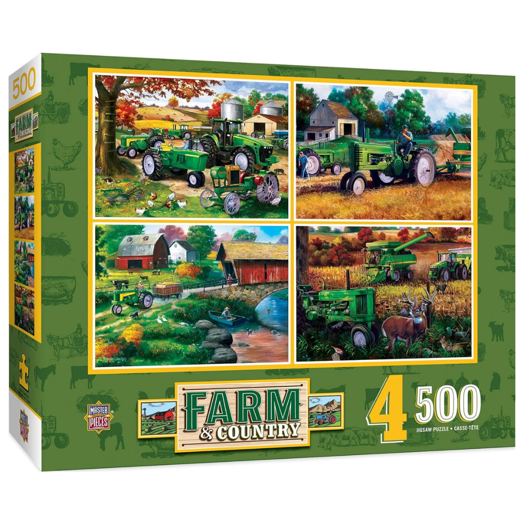 MasterPieces 4 Pack of 500 Piece Jigsaw Puzzles