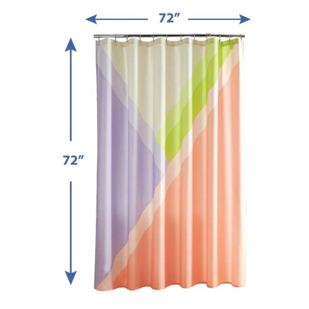 72" x 72" Mainstays Colorblock Shower Curtain
