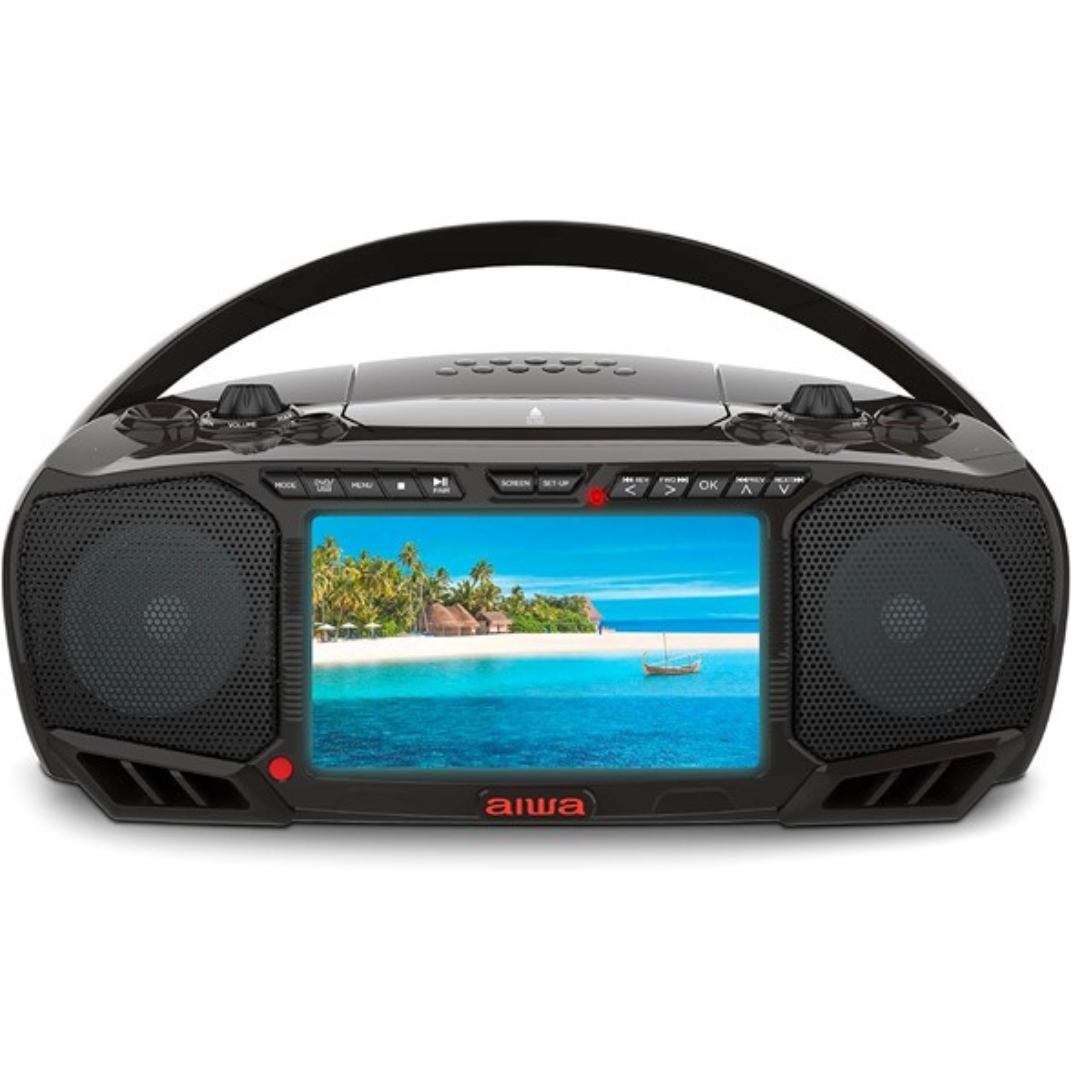 Aiwa 3W x 2 Speakers and Bass Function Portable Bluetooth Boombox
