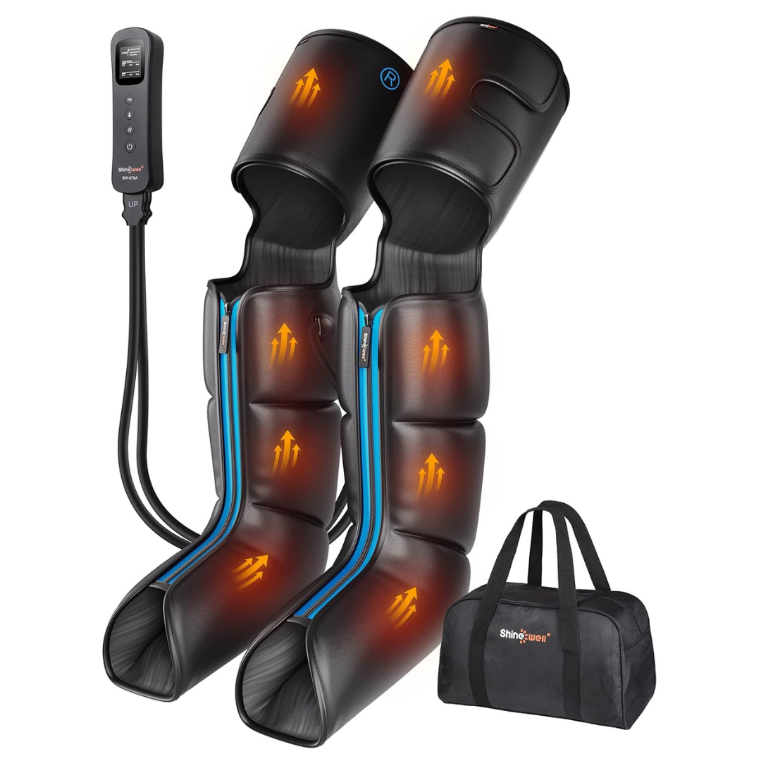 Shine Well Leg Massager with Heat and Compression