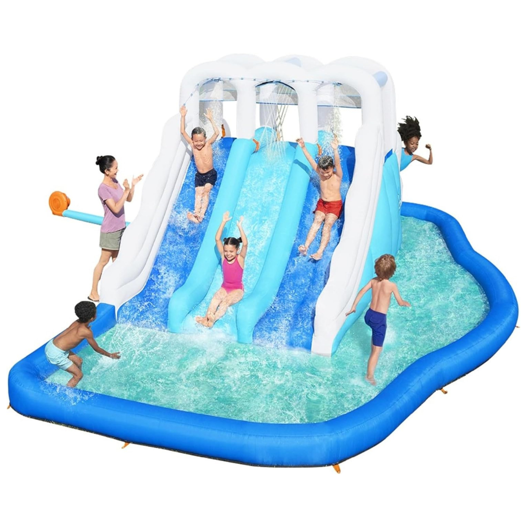 H2OGO Tidal Trifecta Kids Triple Slide Water Park