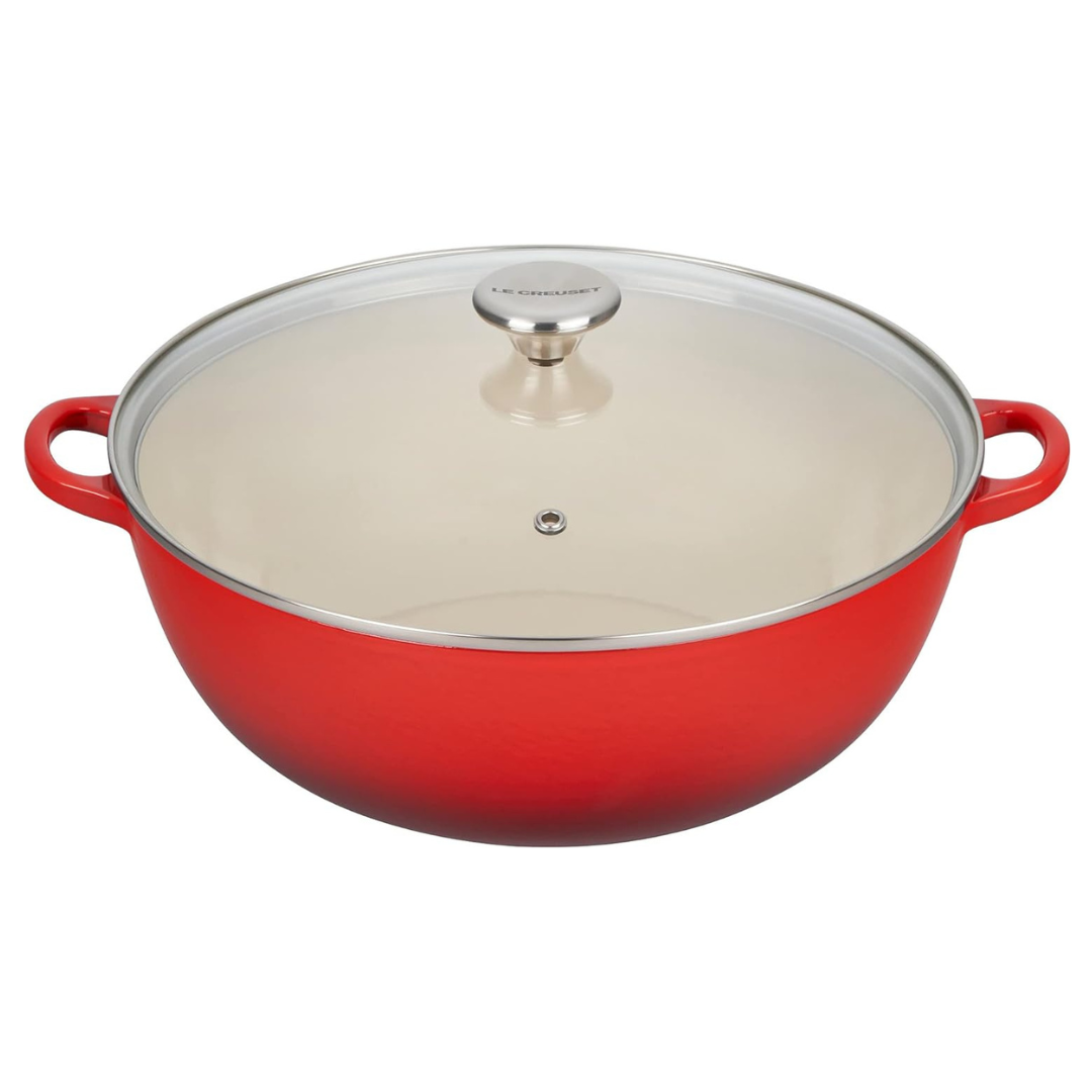 Le Creuset Enameled Cast Iron 7.5 Quart Chef’s Oven With Glass Lid
