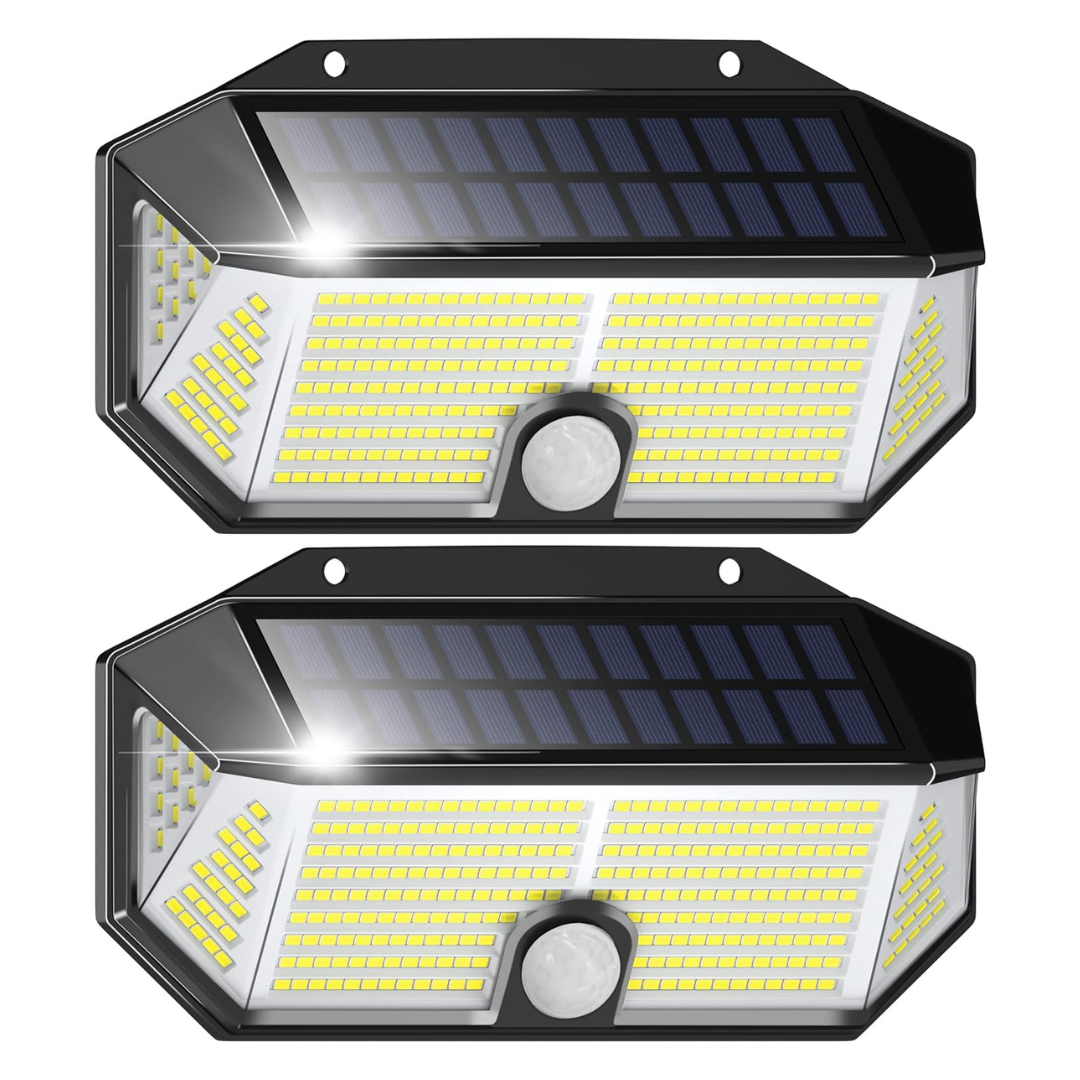 2-Pack Otdair IP65 Waterproof 310 LED Solar Outdoor Lights