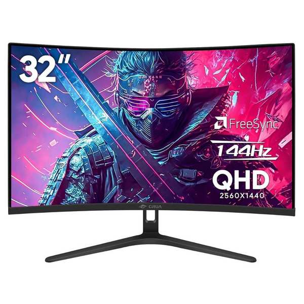 Crua 32" Curved WQHD VA Gaming Monitor + $15 GC