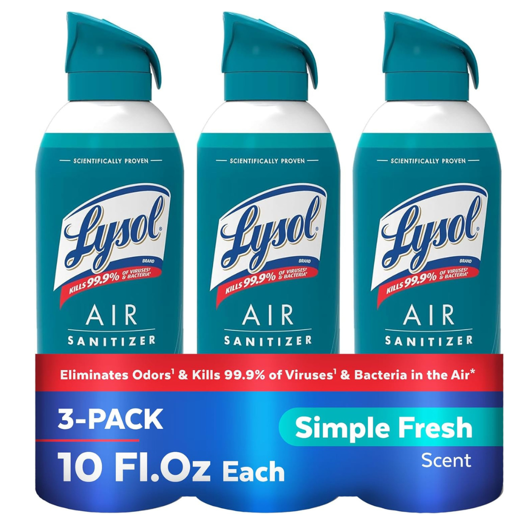 3-Pack Lysol Air Sanitizer Spray, 10 fl. oz