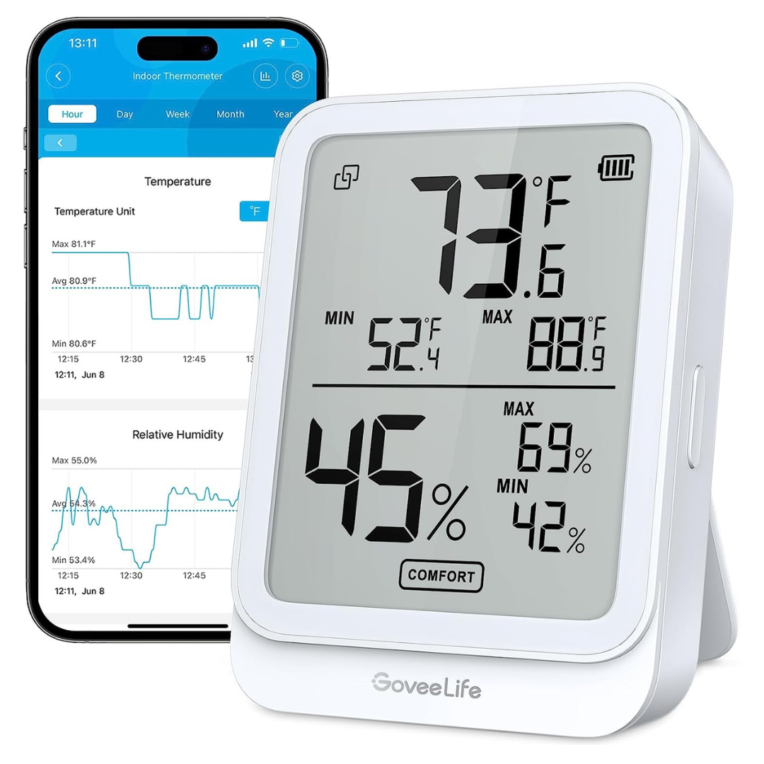 GoveeLife Hygrometer Bluetooth Room Thermometer Monitor