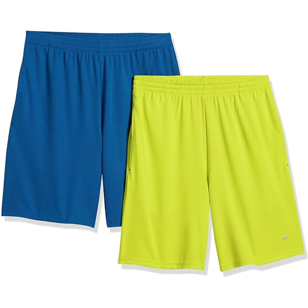 Amazon Essentials Men’s Performance Tech Loose-Fit Shorts (Pack of 2)