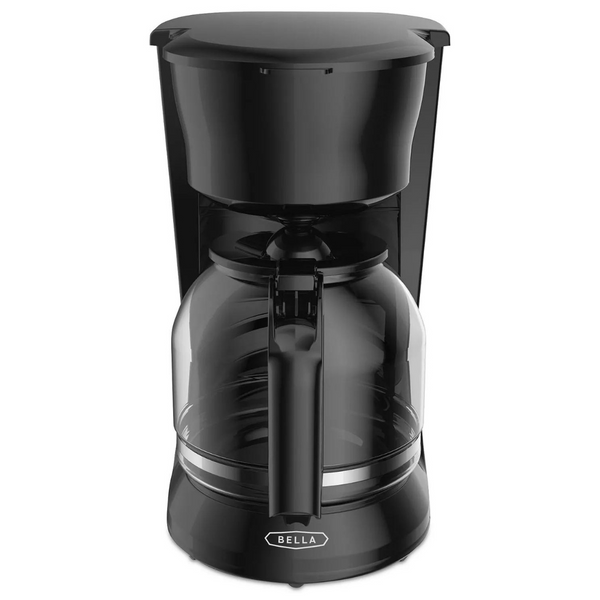 Bella 12-Cup Glass-Carafe Black Drip Coffee Maker