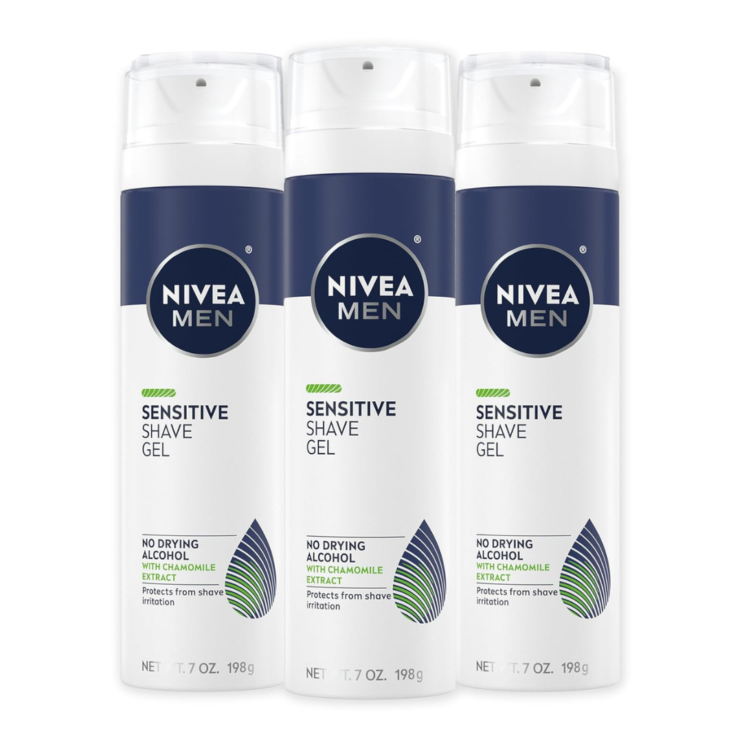 3-Pack Nivea for Men Sensitive Shaving Gel (7 oz)