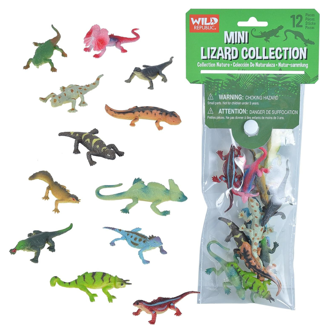 12-Piece Wild Republic Mini Lizard Polybag (Medium)