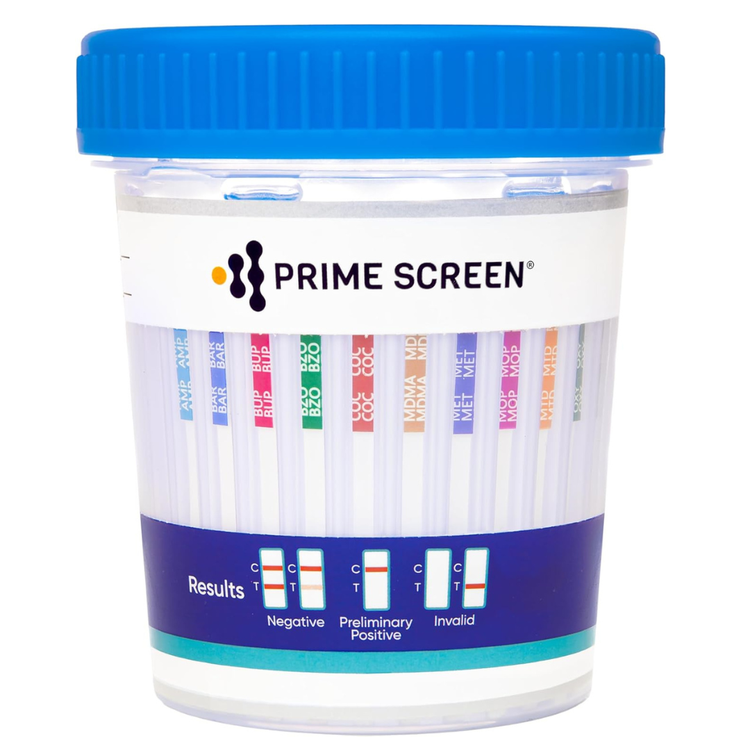 Prime Screen 12 Panel Multi Drug Urine Test Compact Cup