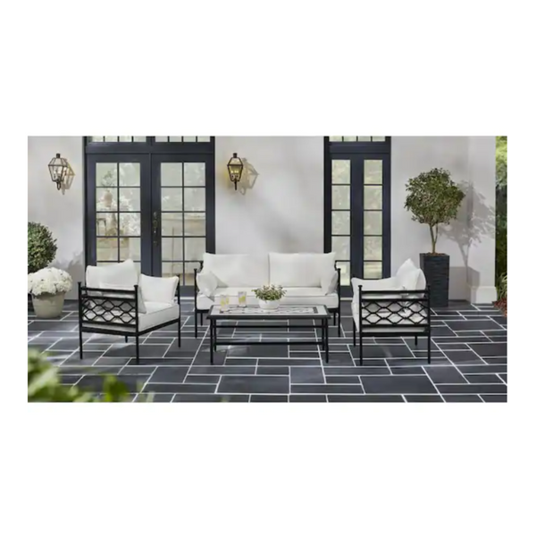 Wakefield 4-Piece Reinforced Aluminum Outdoor Conversation Set